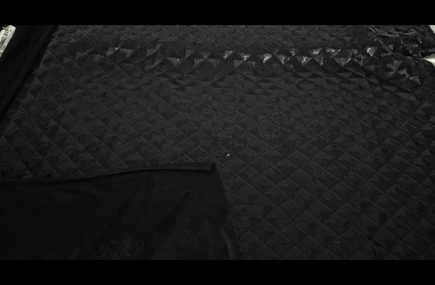 Sequin Fabric with Diamond Shapes Polyester Acetate Single-Colored - 150cm